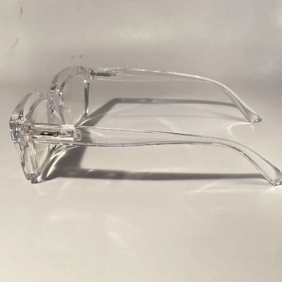 1556 Claudia Square Concave 1.5 NEW Clear Reading Glasses Blue Light Filter - Picture 4 of 9
